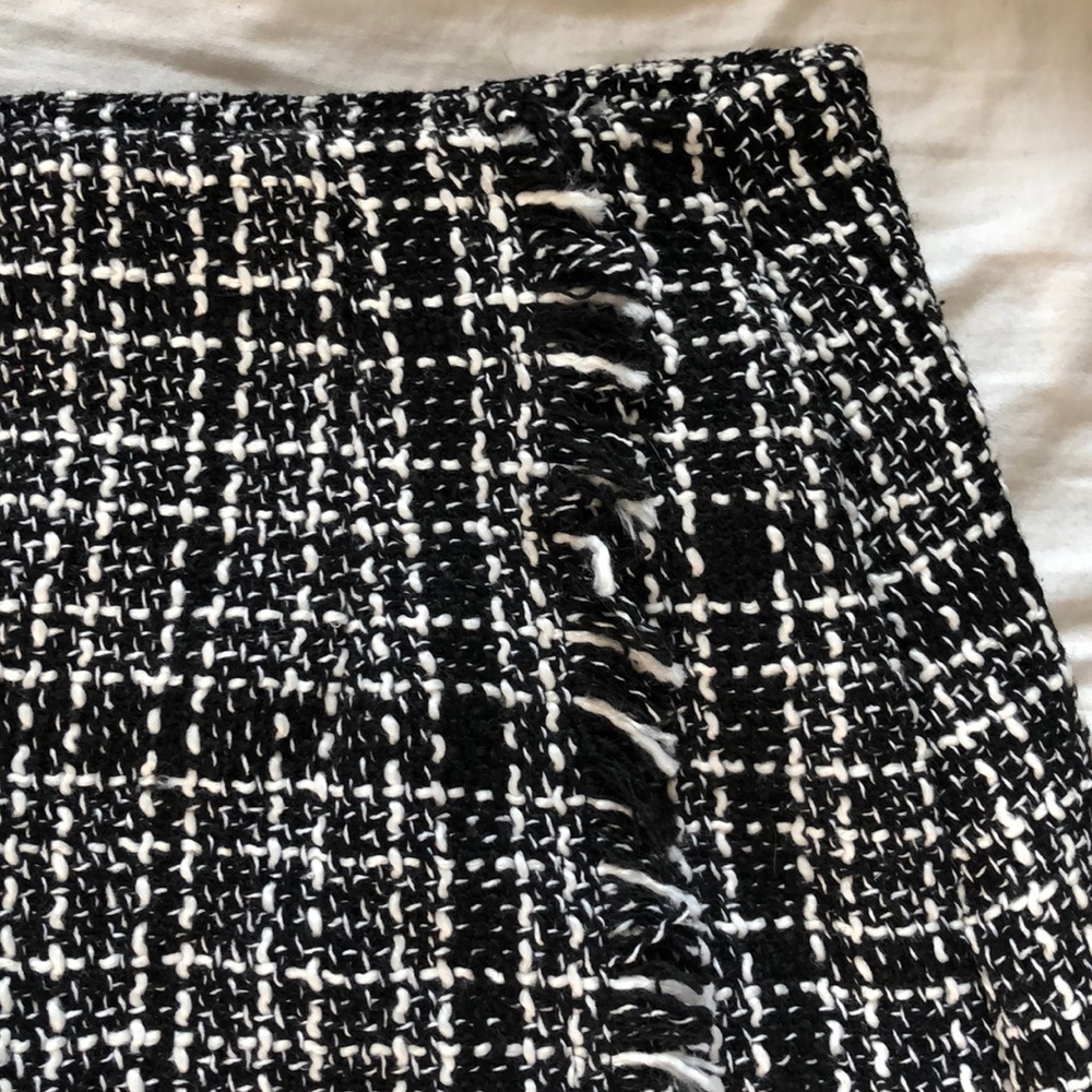 RESTOCKED Tweed Plaid Trim Mini Skirt - Picture 2 of 4